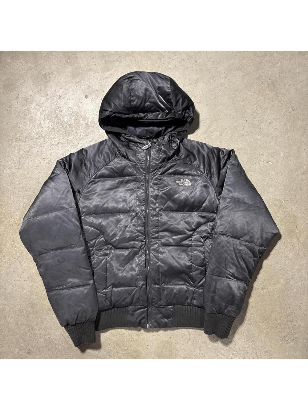 Vintage Y2K The North Face 550 Down Puffer Jacket Mens L Black Hooded